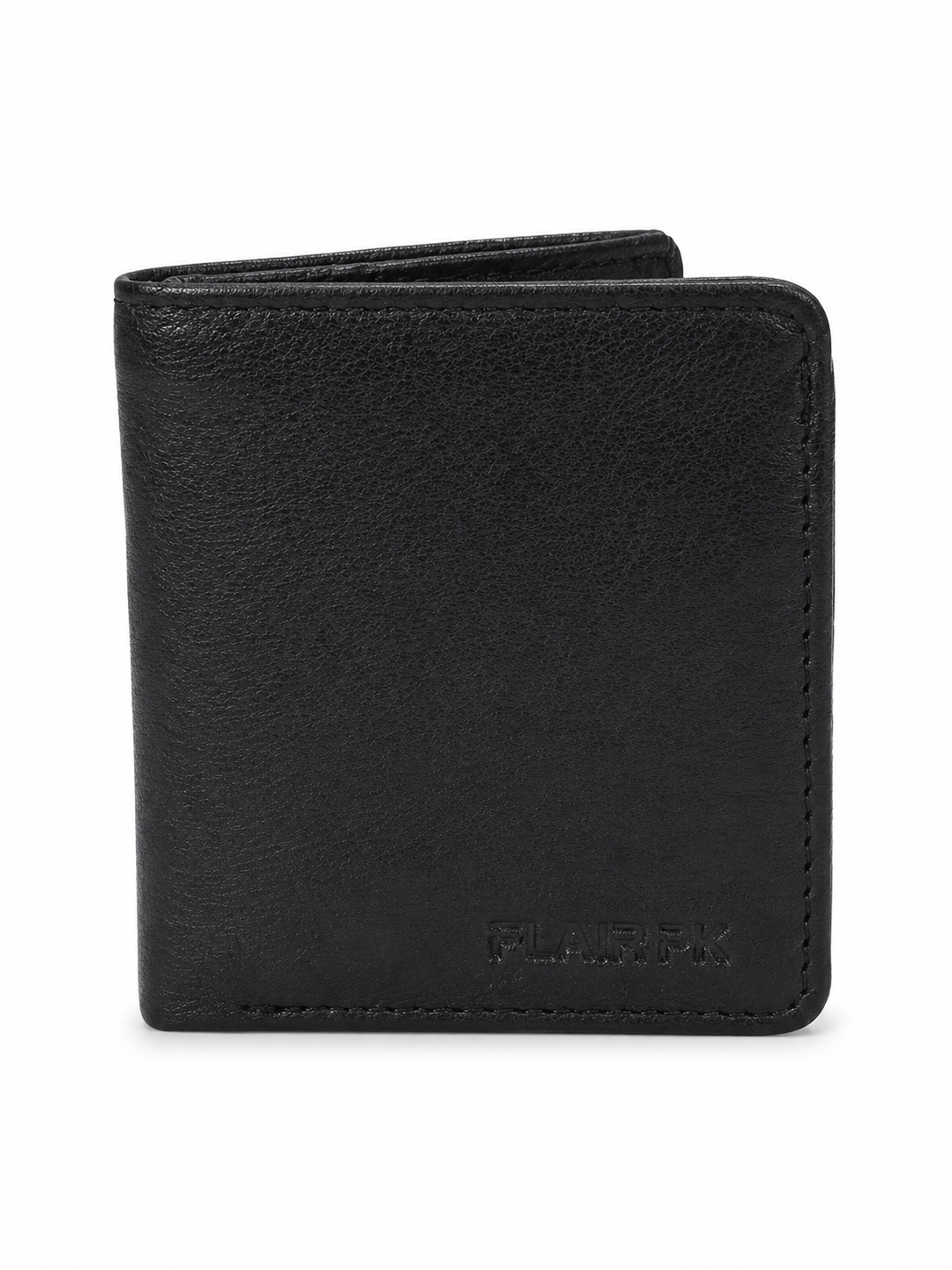 Classic Black Vertical Bifold Wallet with ID Window