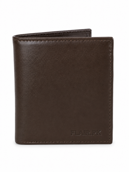 Premium Brown Bifold Wallet with Coin Pocket