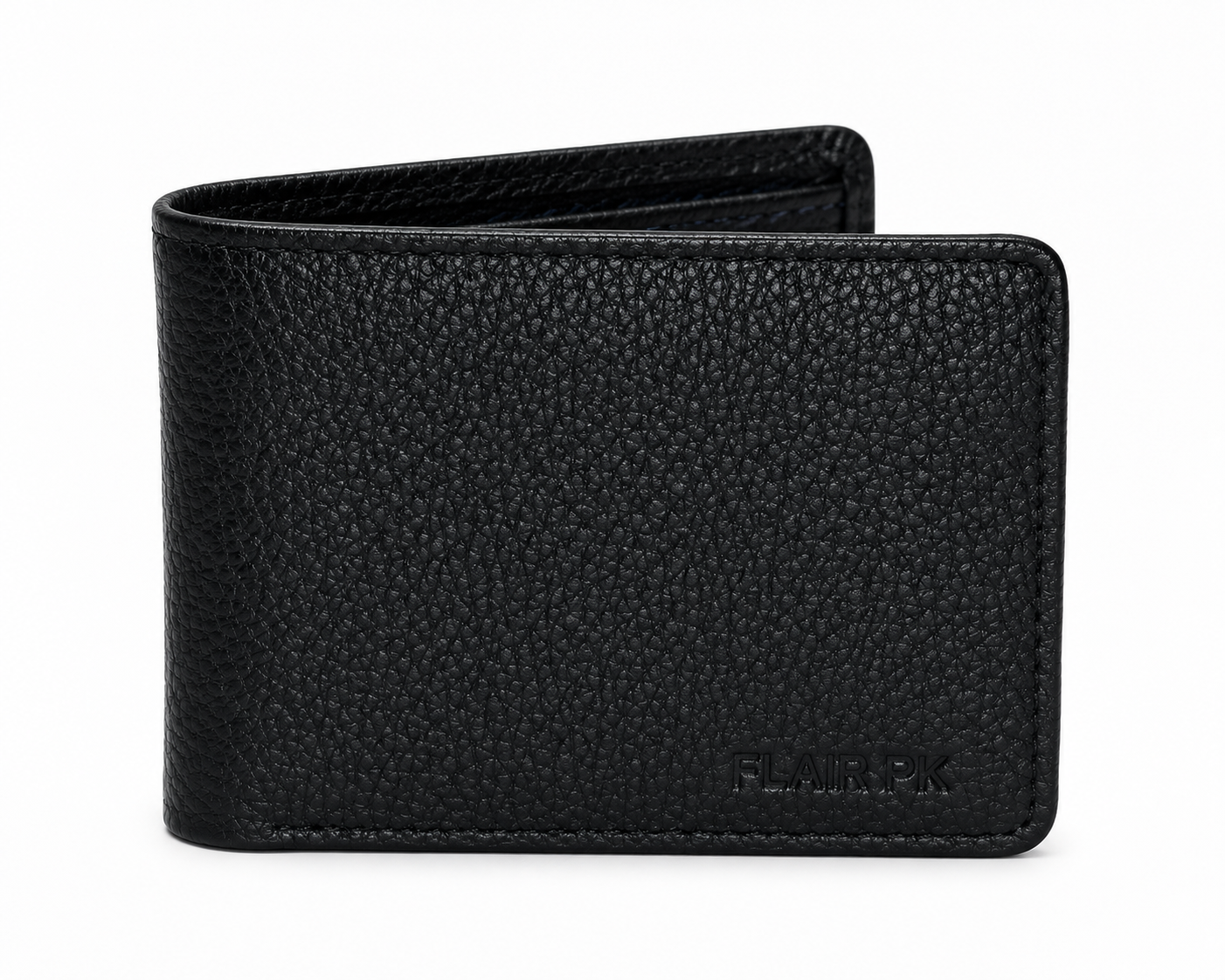 Classic Black Textured Bifold Wallet