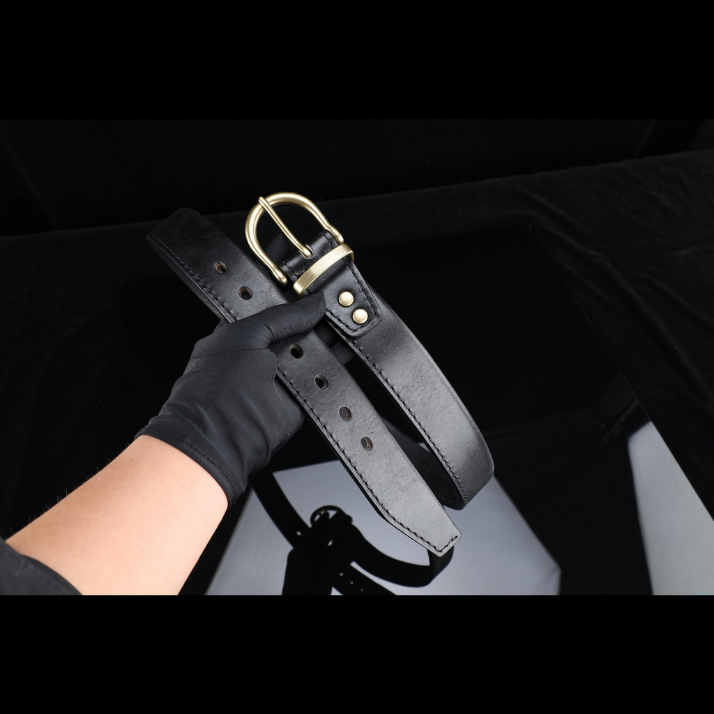 Classic Black Leather Belt