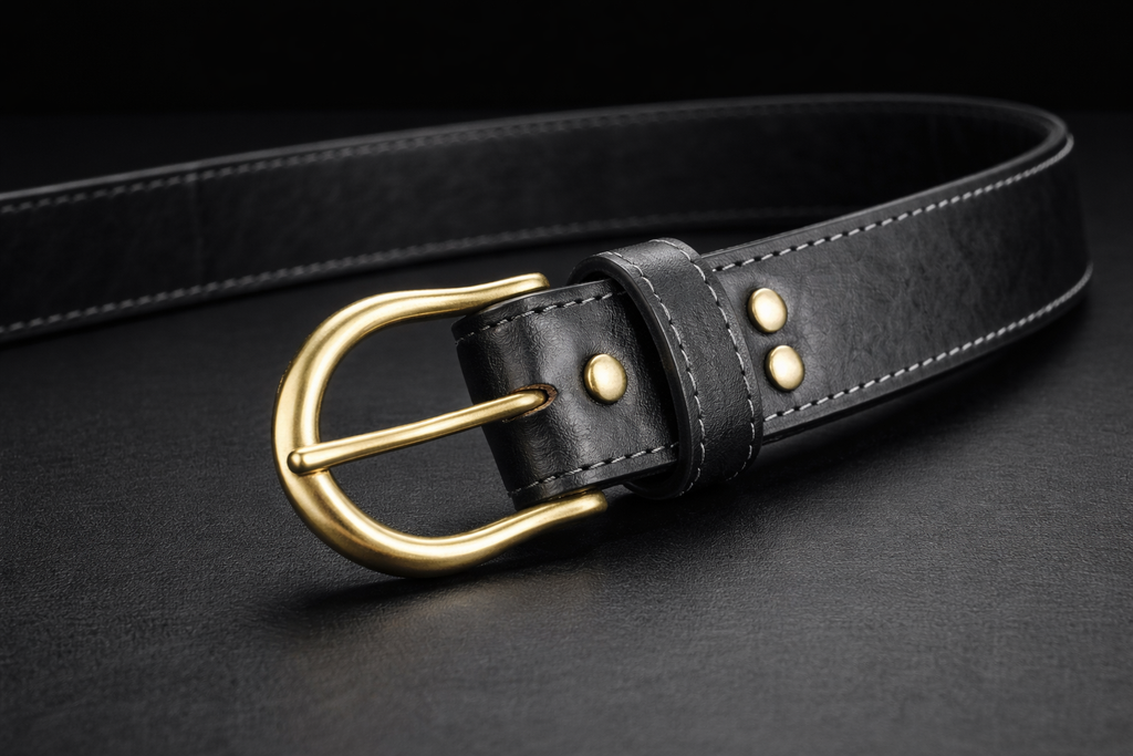 Classic Black Leather Belt