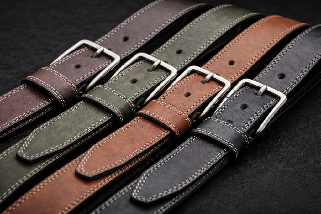Premium Multi-Color Leather Belt Set