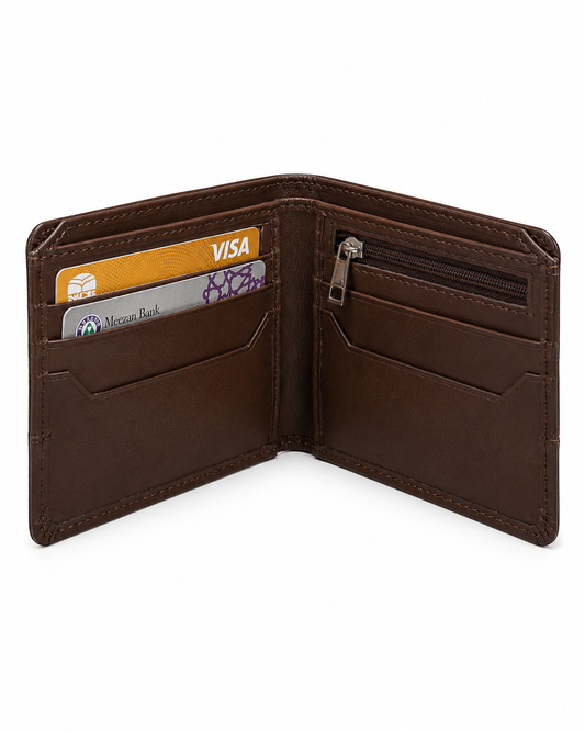Flair PK SecureZip Brown Bifold Wallet