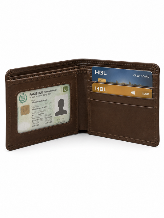 Classic Mocha Brown Bifold Wallet
