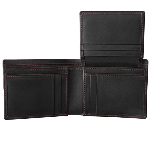 Premium Black Zip Bifold Wallet with ID Window