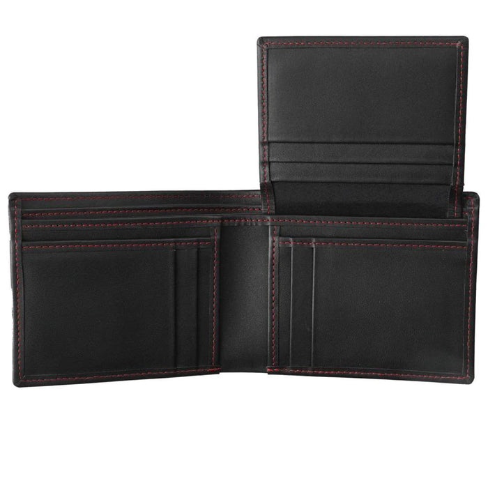 Premium Black Zip Bifold Wallet with ID Window