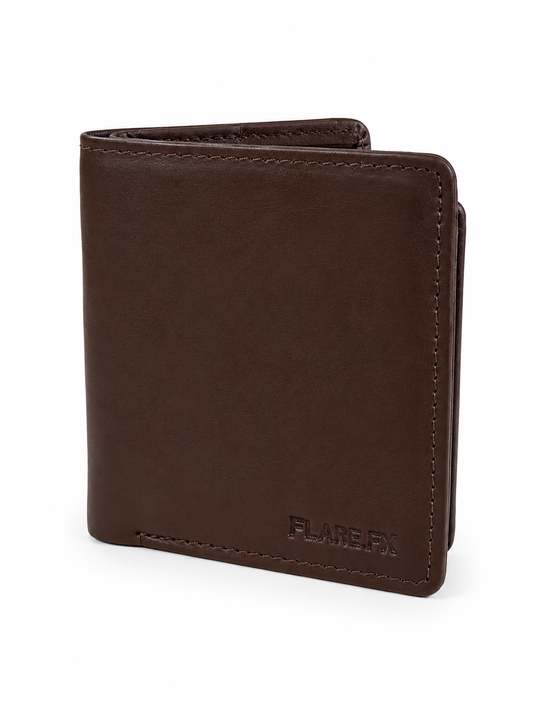 Premium Brown Multi-Compartment Zip Wallet